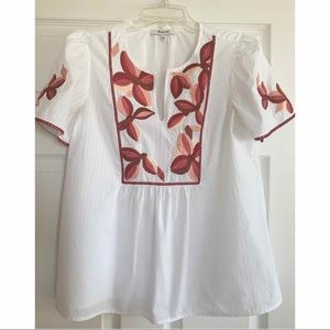 Madewell embroidered fable top - size Small